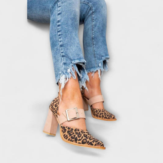 Avano - Leopard Print High Heel Sandals