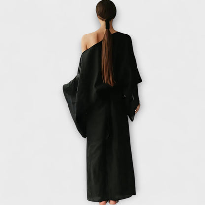 Dana - Linen and Cotton Kimono Dress