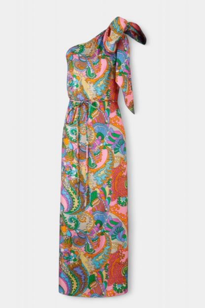 Ginette Maxi Dress with Rainbow Print
