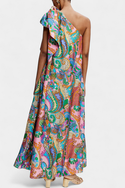 Ginette Maxi Dress with Rainbow Print