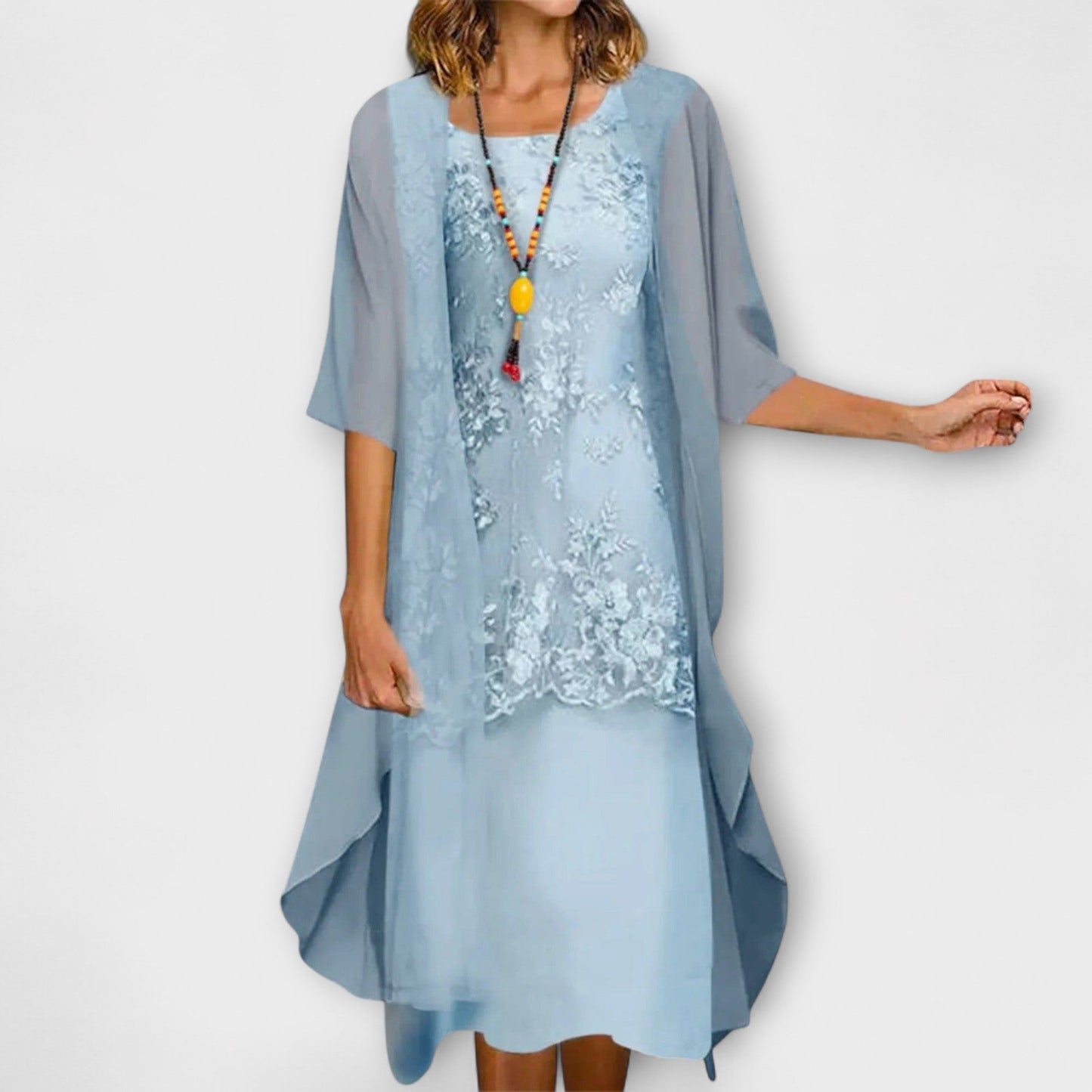 Danielle - Stylish Two-Piece Chiffon Dress