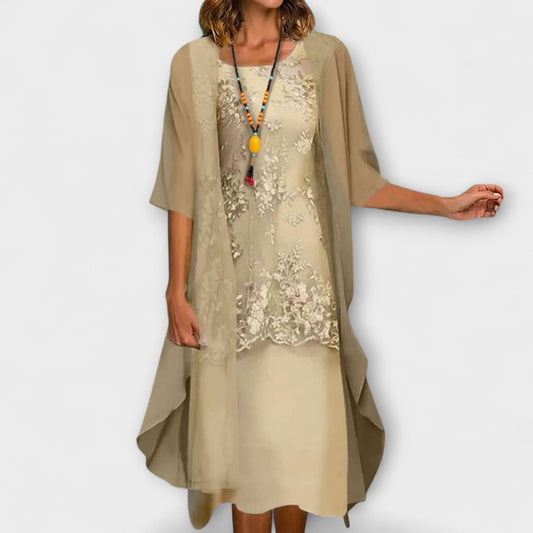Danielle - Stylish Two-Piece Chiffon Dress