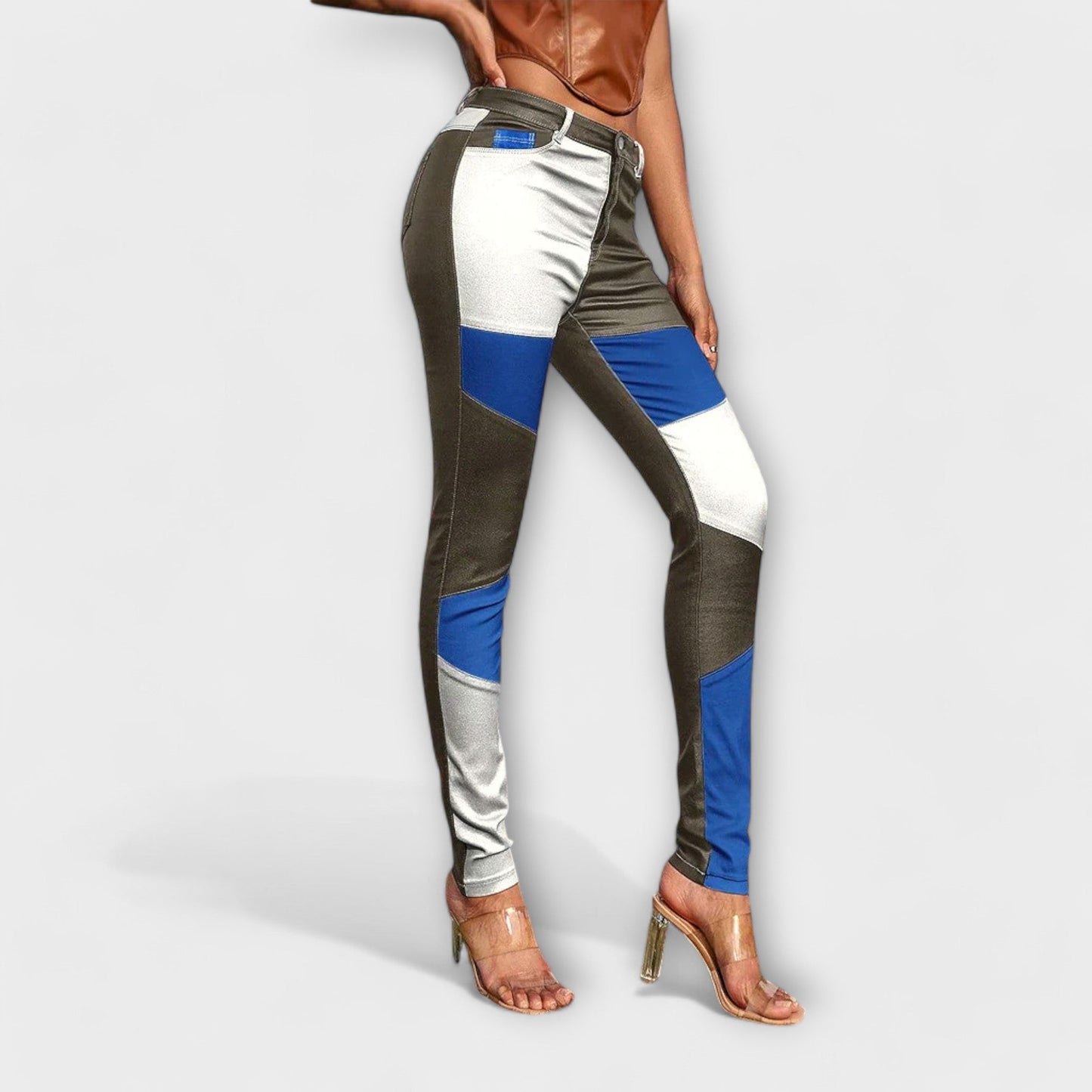 Calliope - Color Block Pattern Pants