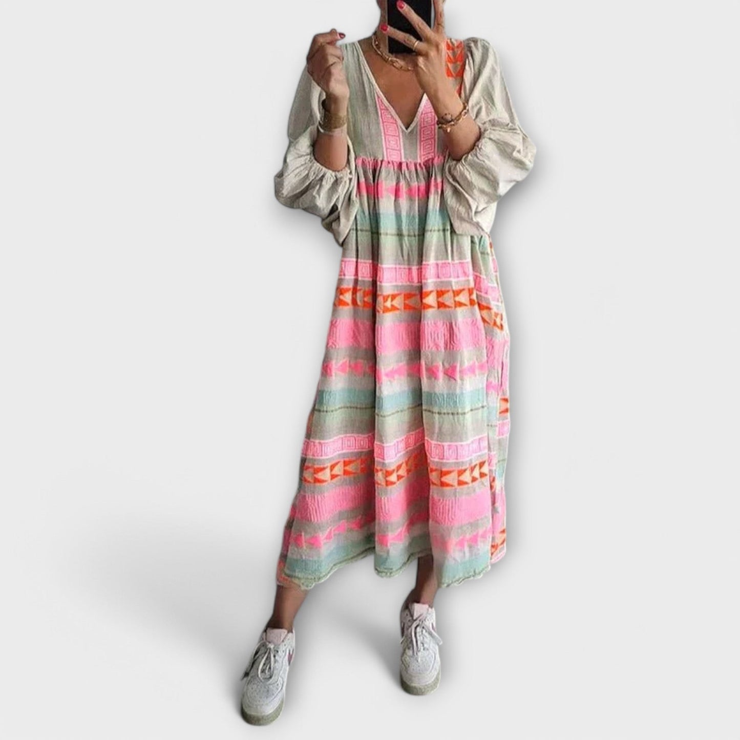 Hermine Bright Loose-Fitting Dress