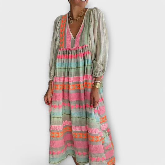 Hermine Bright Loose-Fitting Dress