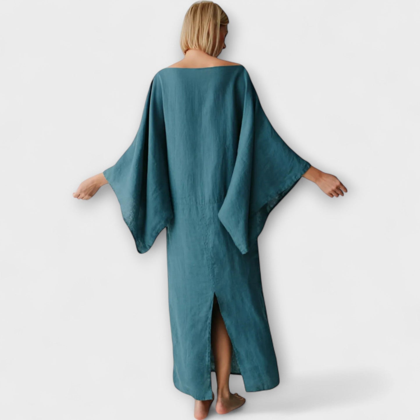 Dana - Linen and Cotton Kimono Dress