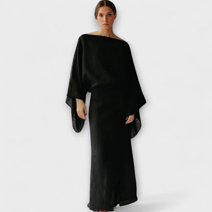 Dana - Linen and Cotton Kimono Dress