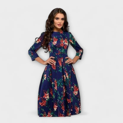 Retrozo - Stylish Knee-Length Dress