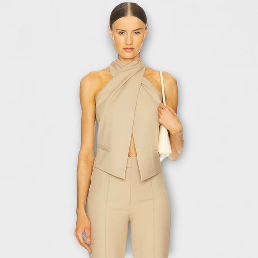 June - Crisscross Halter Neck Tank